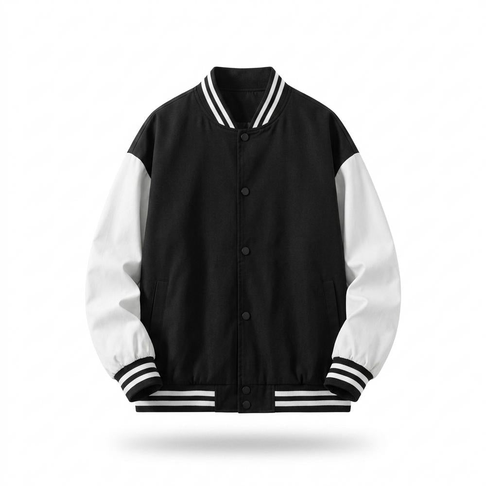 Lederjacken Outlet24 - Lawik | Zweifarbig Geknöpft Jacke Unisex
