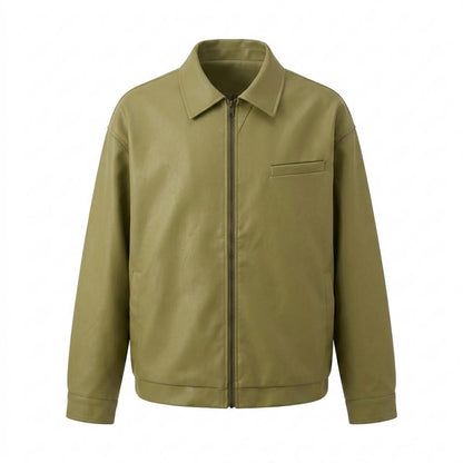 Lederjacken Outlet24 - Arral | Glatte Gezipte Lederjacke Unisex