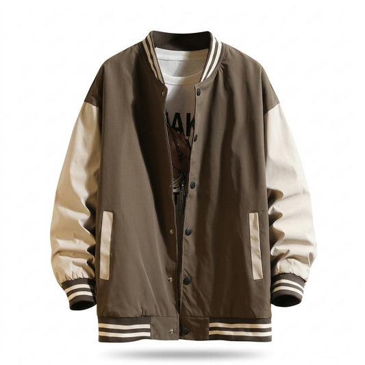 Lederjacken Outlet24 - Mupem | Zweifarbige Geknöpfte Jacke Unisex