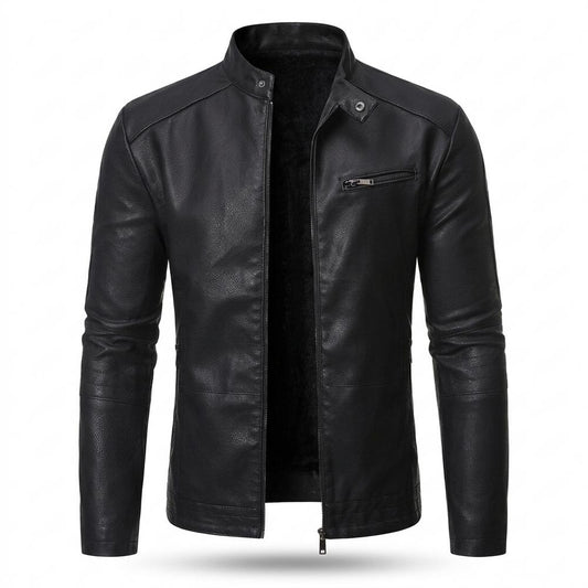 Lederjacken Outlet24 - Yazad | Gefüttert Tailliert Lederjacke Herren