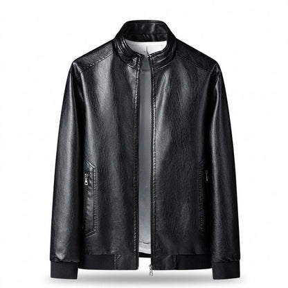 Lederjacken Outlet24 - Zimim | Strukturierte Gefütterte Lederjacke Herren