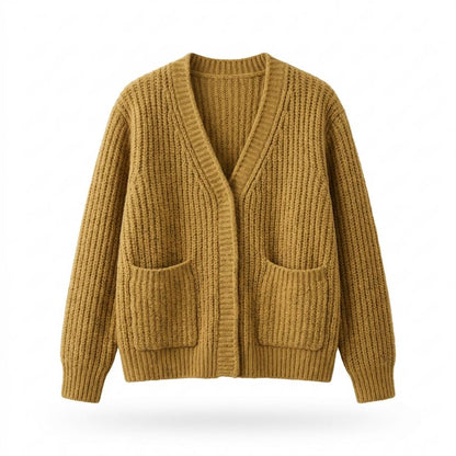 Lederjacken Outlet24 - Sewam | Gerippt Langärmlig Cardigan Damen