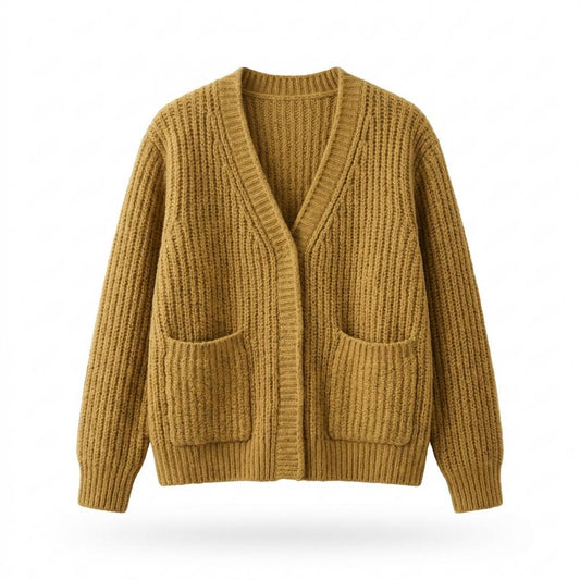 Lederjacken Outlet24 - Sewam | Gerippt Langärmlig Cardigan Damen
