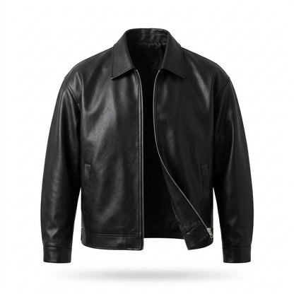 Lederjacken Outlet24 - Dekel | Glatt Weit Lederjacke Herren