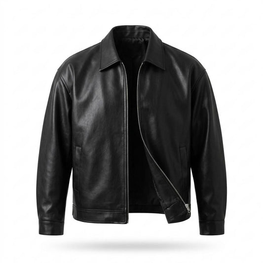 Lederjacken Outlet24 - Dekel | Glatt Weit Lederjacke Herren