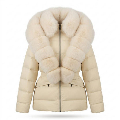 Lederjacken Outlet24 - Nerok | Pelzbesetzt Gesteppt Jacke Damen