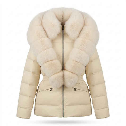 Lederjacken Outlet24 - Nerok | Pelzbesetzt Gesteppt Jacke Damen