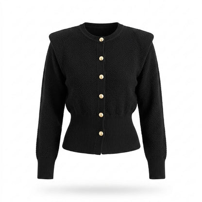 Lederjacken Outlet24 - Nikom | Strukturiert Tailliert Cardigan Damen