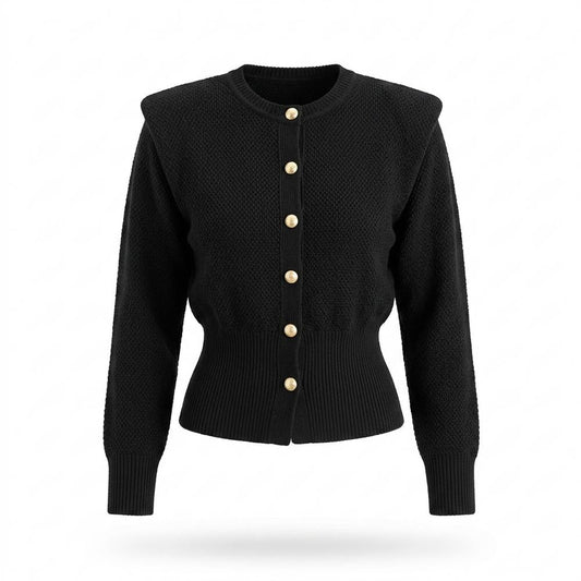 Lederjacken Outlet24 - Nikom | Strukturiert Tailliert Cardigan Damen