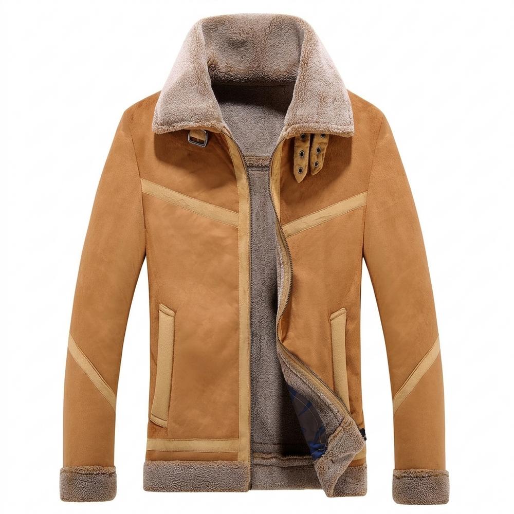Lederjacken Outlet24 - Diten | Gefüttert Reißverschluss Wildleder-Jacke Herren