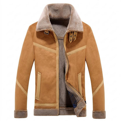Lederjacken Outlet24 - Diten | Gefüttert Reißverschluss Wildleder-Jacke Herren