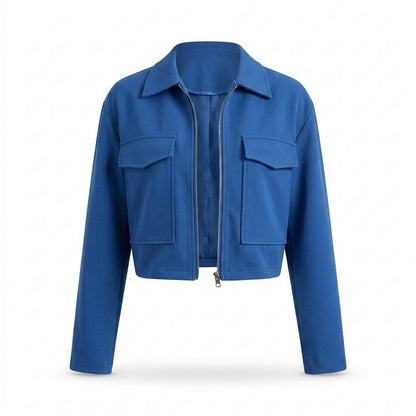 Lederjacken Outlet24 - Eowek | Kurze Glatte Jacke Damen