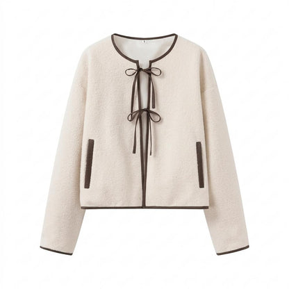 Lederjacken Outlet24 - Tikot | Paspeliert Kragenlos Jacke Damen