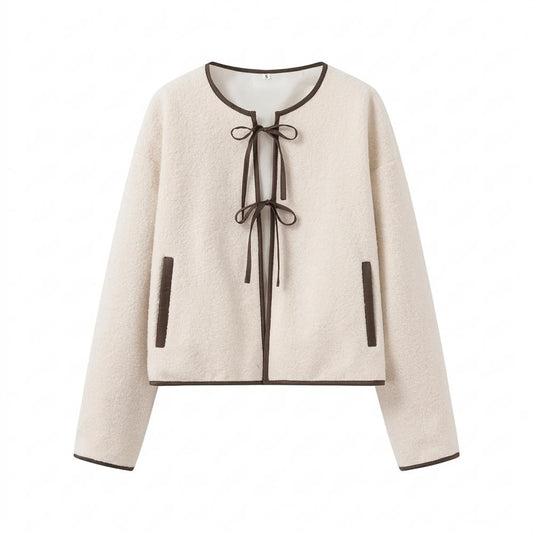 Lederjacken Outlet24 - Tikot | Paspeliert Kragenlos Jacke Damen