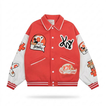 Lederjacken Outlet24 - Zabam | Bestickt Zweifarbig Jacke Unisex