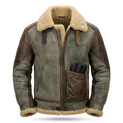 Lederjacken Outlet24 - Kelin | Gefüttert Robust Lederjacke Herren