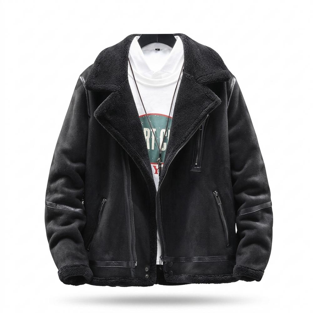 Lederjacken Outlet24 - Misis | Gefüttert Veloursartig Wildleder-Jacke Herren