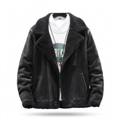 Lederjacken Outlet24 - Misis | Gefüttert Veloursartig Wildleder-Jacke Herren