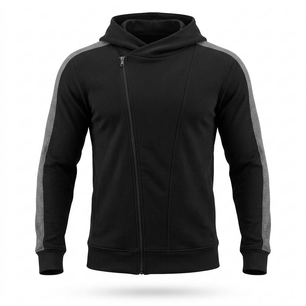 Lederjacken Outlet24 - Miwet | Asymmetrisch Hochschließend Hoodie Herren