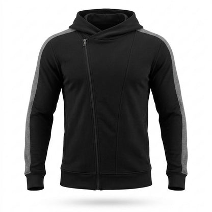Lederjacken Outlet24 - Miwet | Asymmetrisch Hochschließend Hoodie Herren