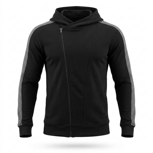 Lederjacken Outlet24 - Miwet | Asymmetrisch Hochschließend Hoodie Herren