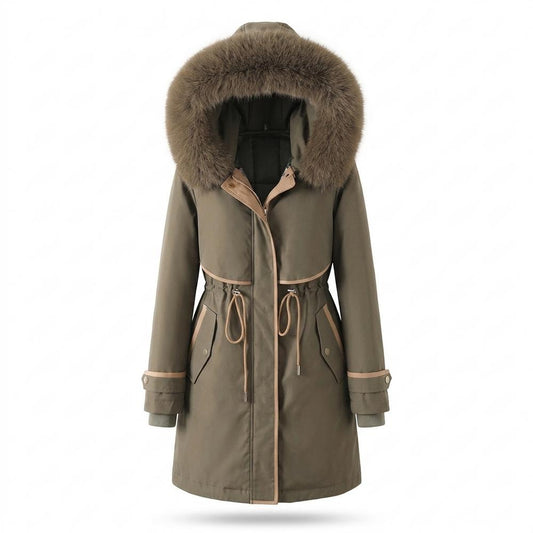 Lederjacken Outlet24 - Tivur | Gefütterter Taillierter Mantel Damen