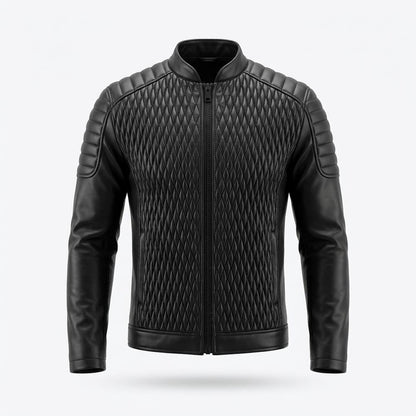 Lederjacken Outlet24 - Dowav | Gesteppt Tailliert Lederjacke Herren