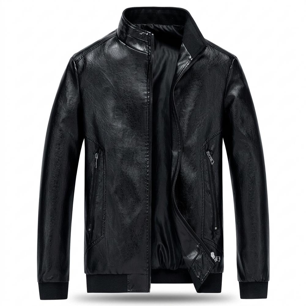 Lederjacken Outlet24 - Vutod | Gefüttert Gerippt Lederjacke Herren