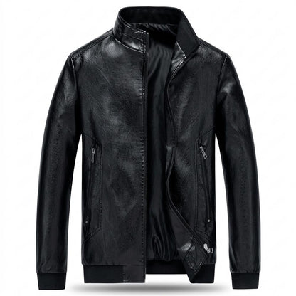 Lederjacken Outlet24 - Vutod | Gefüttert Gerippt Lederjacke Herren