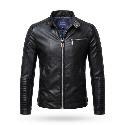 Lederjacken Outlet24 - Visik | Tailliert Gesteppt Lederjacke Herren
