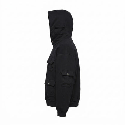 Lederjacken Outlet24 - Nufar | Aufgesetzt Weit Hoodie Unisex