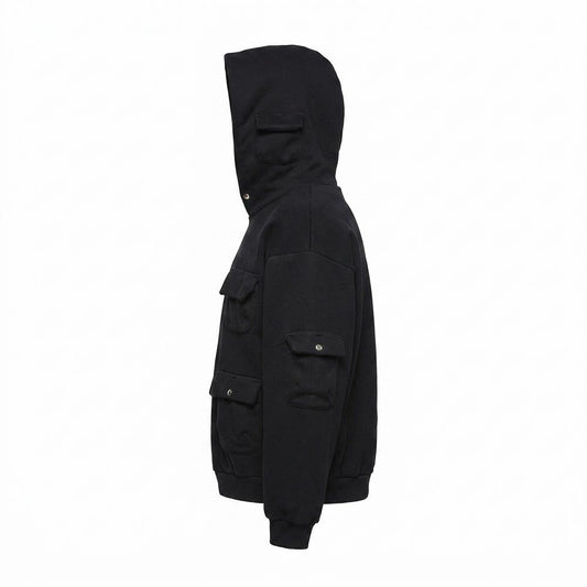 Lederjacken Outlet24 - Nufar | Aufgesetzt Weit Hoodie Unisex