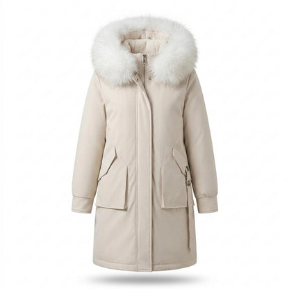 Lederjacken Outlet24 - Zitul | Langer Gefütterter Mantel Damen