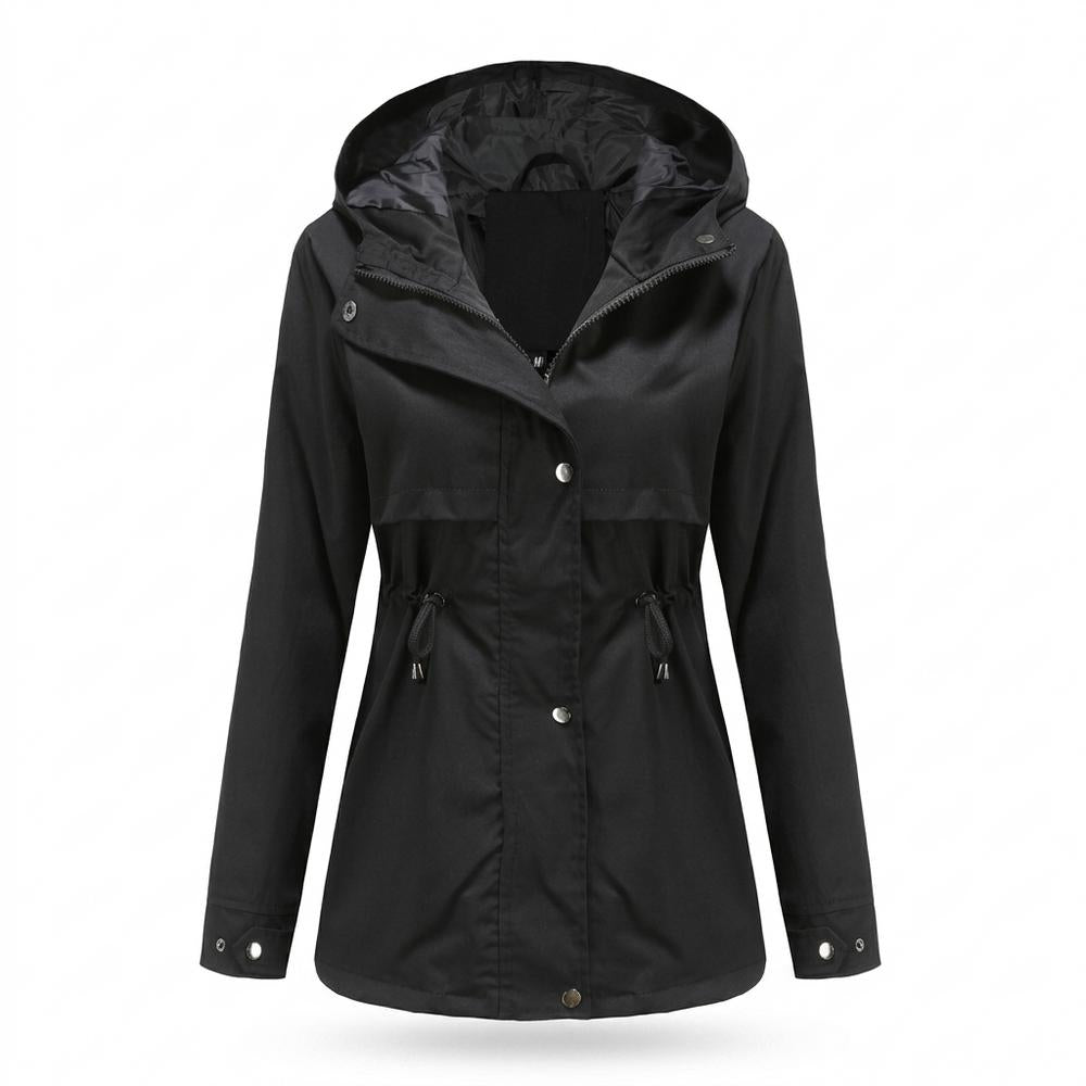 Lederjacken Outlet24 - Eiran | Gefütterte Taillenregulierbare Jacke Damen