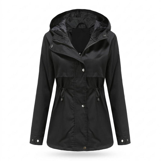 Lederjacken Outlet24 - Eiran | Gefütterte Taillenregulierbare Jacke Damen