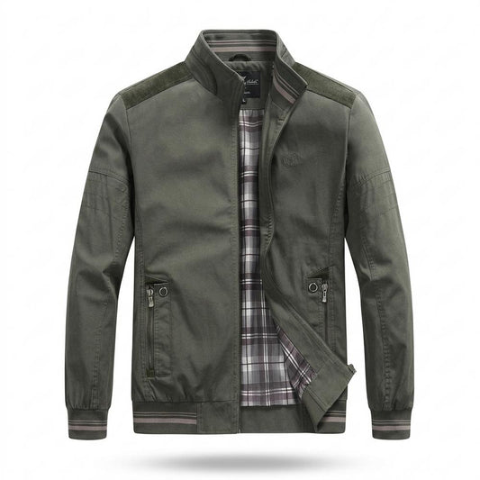 Lederjacken Outlet24 - Relam | Gefütterte Gerippte Jacke Herren