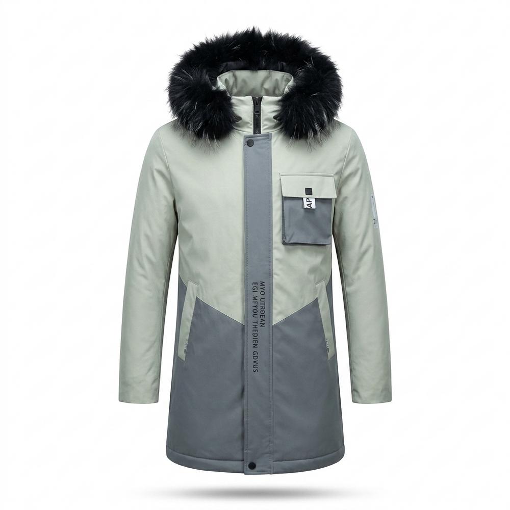 Lederjacken Outlet24 - Nufik | Gefütterter Winter Mantel Herren