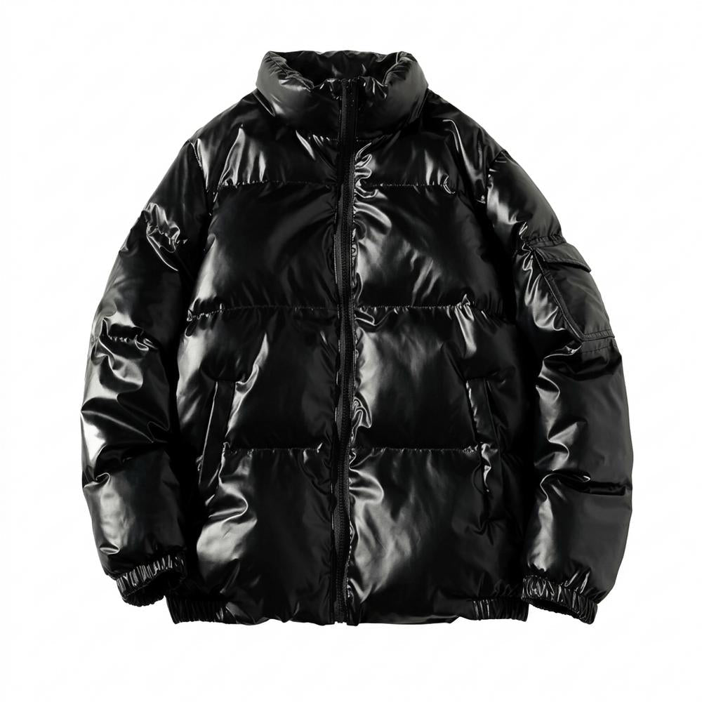 Lederjacken Outlet24 - Nusal | Glänzend Wattiert Jacke Unisex