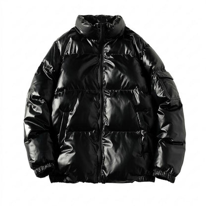 Lederjacken Outlet24 - Nusal | Glänzend Wattiert Jacke Unisex