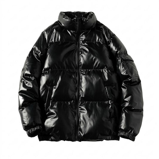 Lederjacken Outlet24 - Nusal | Glänzend Wattiert Jacke Unisex
