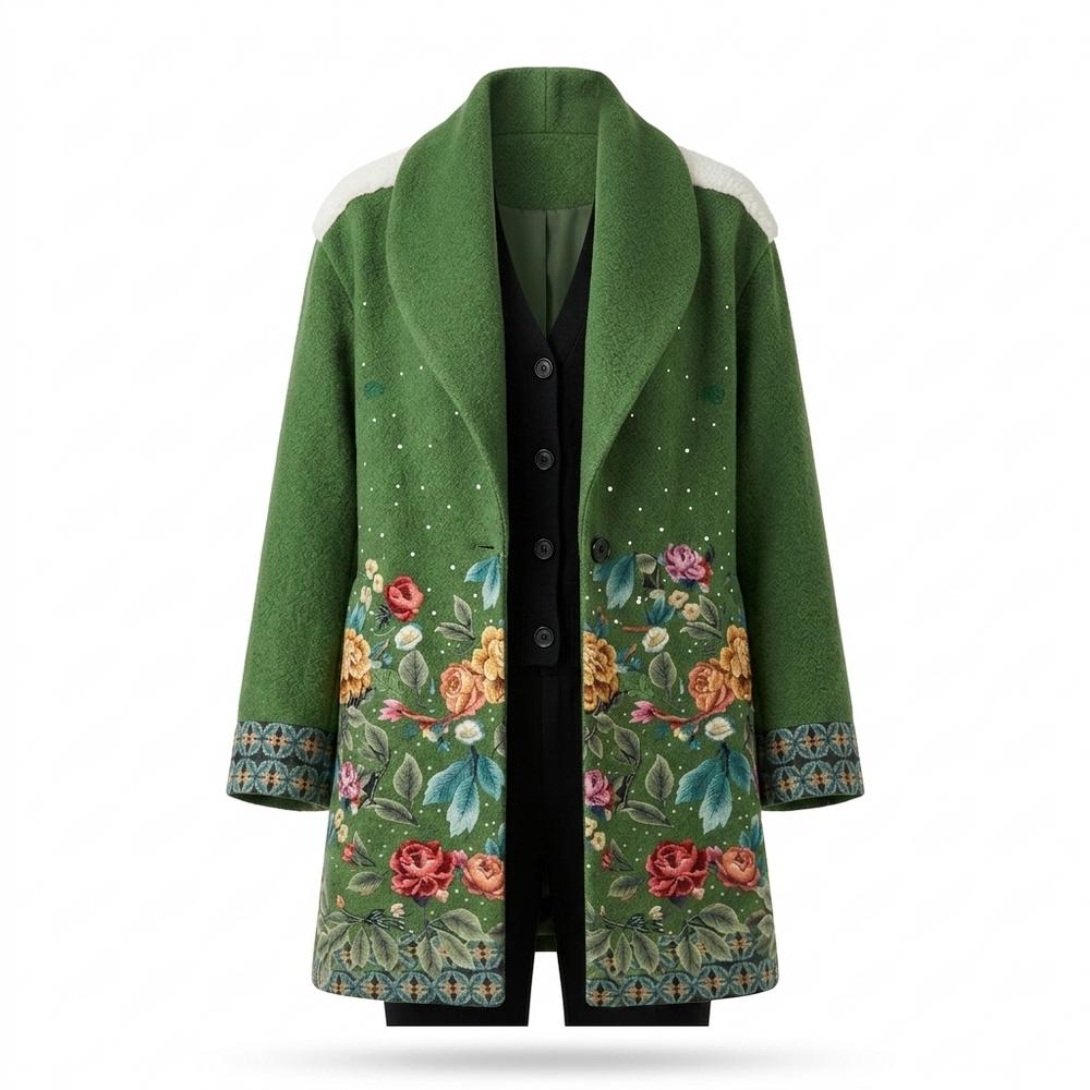 Lederjacken Outlet24 - Tobum | Geblümt Verschlusslos Mantel Damen