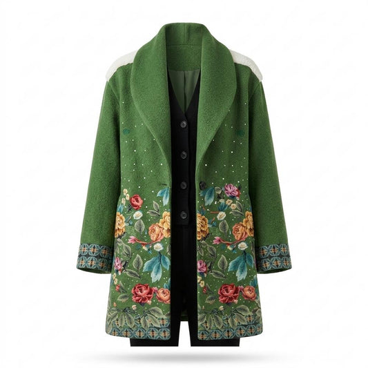Lederjacken Outlet24 - Tobum | Geblümt Verschlusslos Mantel Damen