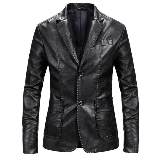 Lederjacken Outlet24 - Tapul | Einreihige Taillierte Lederjacke Herren