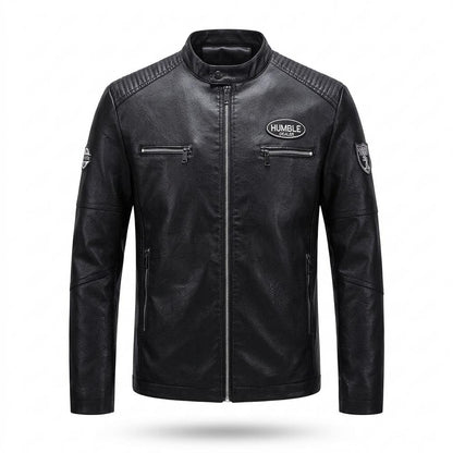 Lederjacken Outlet24 - Nuhav | Gesteppte Taillierte Lederjacke Herren