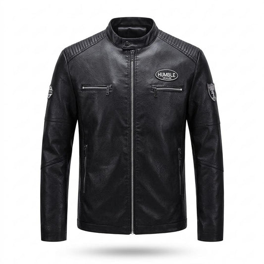 Lederjacken Outlet24 - Nuhav | Gesteppte Taillierte Lederjacke Herren