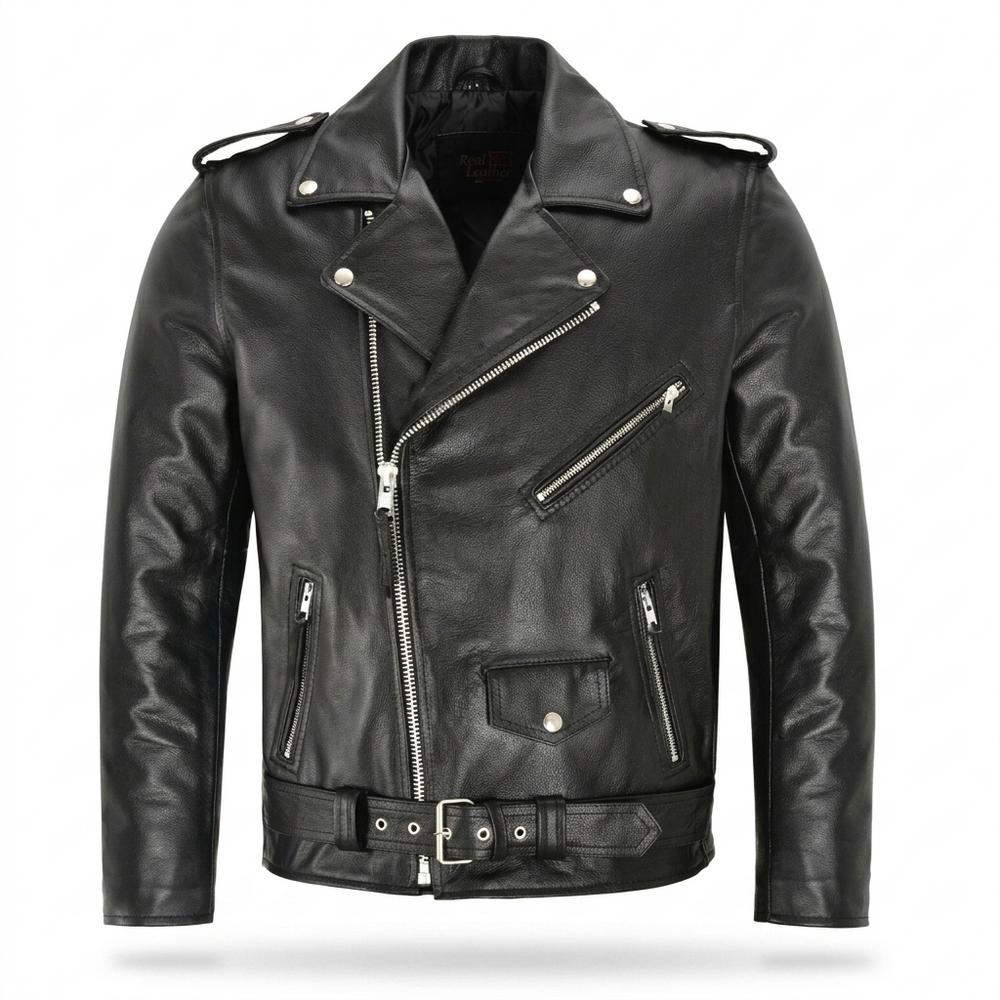 Lederjacken Outlet24 - Surak | Asymmetrische Gegürtete Lederjacke Unisex