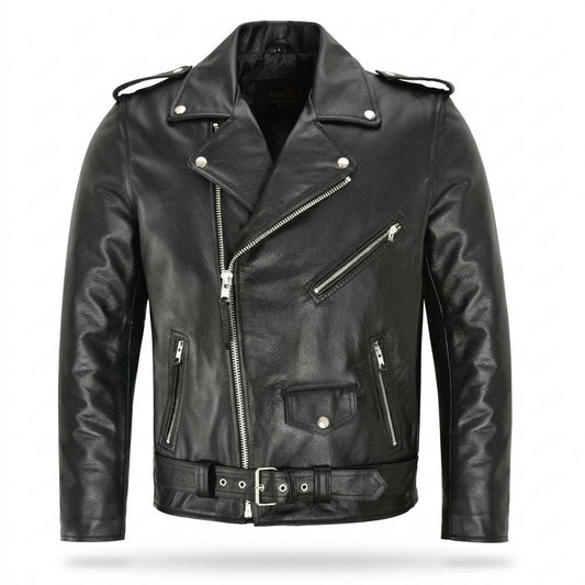 Lederjacken Outlet24 - Surak | Asymmetrische Gegürtete Lederjacke Unisex