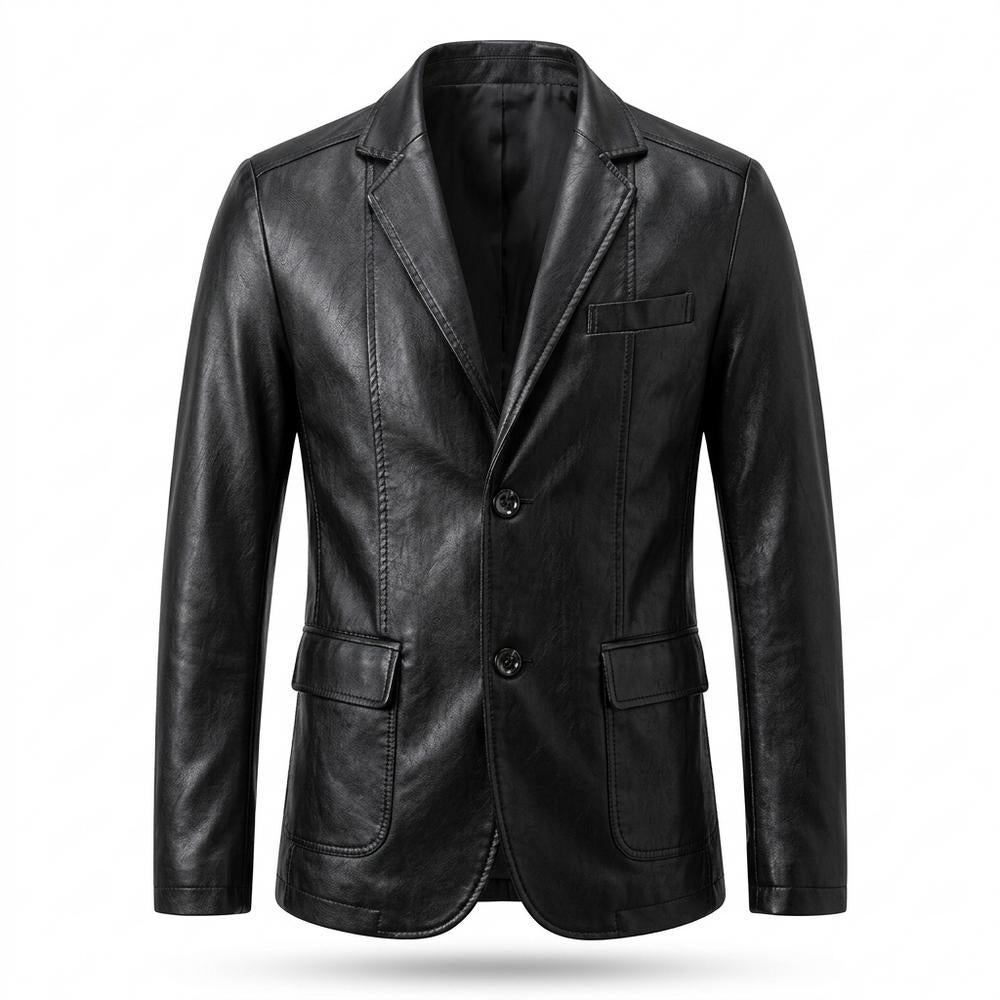 Lederjacken Outlet24 - Vopat | Tailliert Einreihig Lederjacke Herren