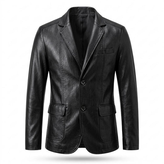 Lederjacken Outlet24 - Vopat | Tailliert Einreihig Lederjacke Herren