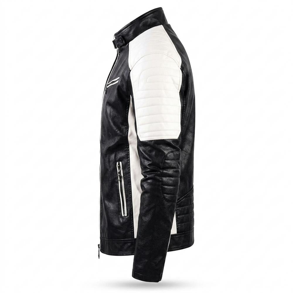 Lederjacken Outlet24 - Sepat | Gefüttert Zweifarbig Lederjacke Herren